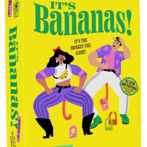 It's Bananas! The Monkey Tail Game - Funny, Fun Party & Family Board Game for Kids, Stocking Stuffer, Christmas, Thanksgiving, White Elephant, Girls Night, Birthday Gift, Gag, Novelty