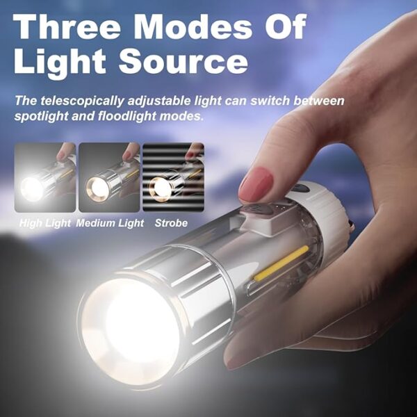 LED Camping Lantern Flashlight Rechargeable, Consciot Portable Torch with 6 Light Modes, IPX4 Waterproof,Camping Lights for Hurricane, Emergency, Survival Kits - Image 5