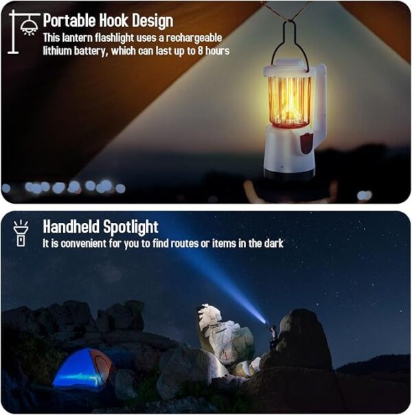 2-Pack Rechargeable LED Flashlight - 1200LM Super Bright, Spotlight & Lantern Modes, Waterproof, Power Bank, for Power Outages, Camping, Hiking, and Emergency Kits (8-Hour Runtime) - Image 6