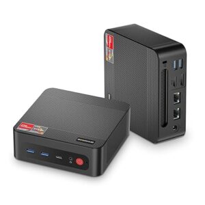 P4 Dual LAN Mini PC Ryzen 7 5700U 16GB DDR4 RAM 512GB SSD, 11 Pro Deskyop Computers, Triple 4K Displays, Support PS3 Emulator, WiFi 6E, BT5.2