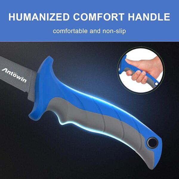 ANTOWIN Fish Fillet Knife- 9 Inch Boning Knife Super Sharp Professional Knives for Meat Poultry Cutting,Small Tool Fishing Gear for Outdoor Camping Survival Hiking-Gifts for Men(9'') - Image 6