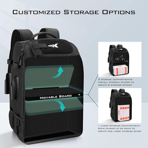 KastKing Karryall Fishing Tackle Backpack with Rod Holders 4 Tackle Boxes,40L Fishing Bag Storage Fishing Gear and Equipment - Image 6