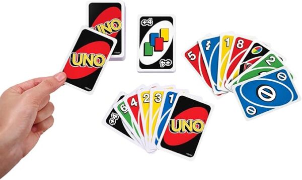 UNO - Classic Colour & Number Matching Card Game - 112 Cards - Customizable & Erasable Wild - Special Action Cards Included - Gift for Kids 7+, W2087 - Image 6