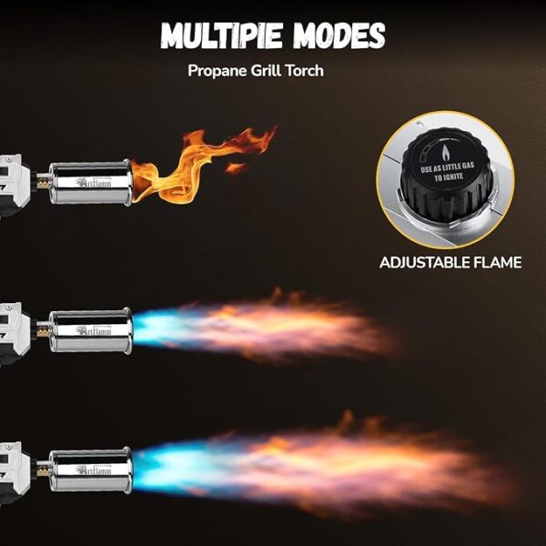 Powerful Grill Torch Gun | Propane Torch Gun, Adjustable Flamethrower | Blowtorch for BBQ, Camping, Charcoal Lighter & Fire Starter, 800,000BTU - Image 6