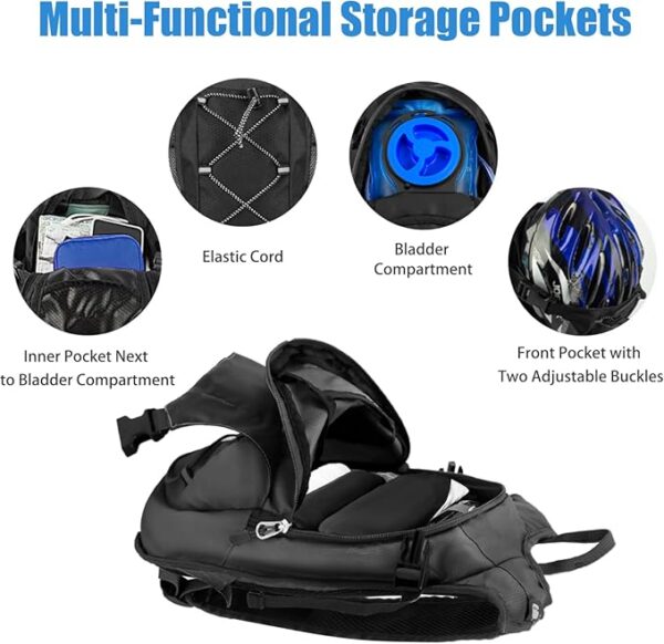 Zavothy Hydration Backpack with 2L Hydration Bladder Water Backpack for Hiking Hydration Pack for Running Cycling Hiking - Image 5