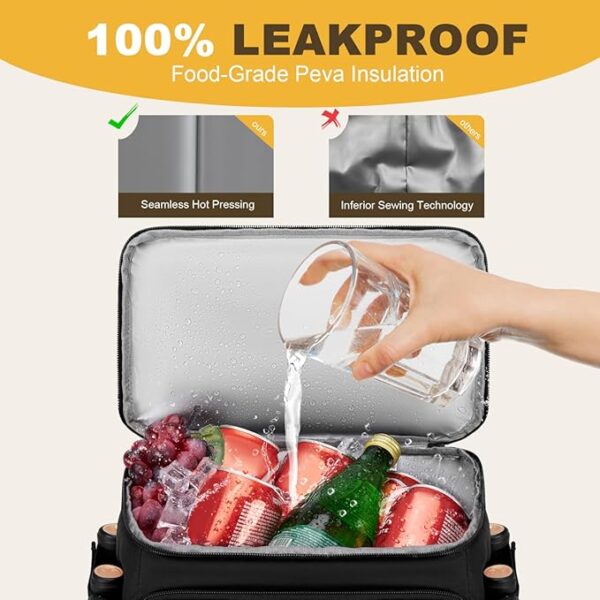 Cooler Backpack - 40 Cans Insulated Backpack Cooler for Men & Women, Portable 2 Leak Proof Compartments Coolers Bag for Picnic, Lunch, Hiking, BBQ Camping and Beach - MIYCOO - Image 6