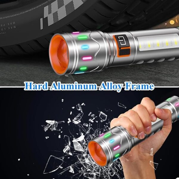 Rechargeable Small LED Flashlight, high Lumen EDC Flashlight, Five Lighting Modes and Zoom, Suitable for Daily Carrying and Emergency use. - Image 5