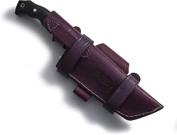 GCS Handmade D2 steel Hunting Knife G10 Handle Fixed Blade Knife Right Hand Scout Carry Buffalo leather Sheath and Sharpening Stone for Hunting Camping Survival and EDC - Image 7