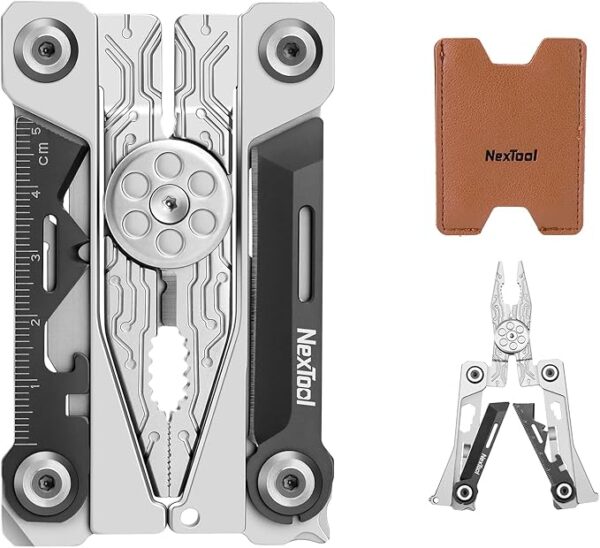 NexTool Folding Credit Card Multitool Wallet Multi Tool, 20 in 1 Stainless Steel Wallet Tool Card with Pliers, Knife, Bottle Opener,Hexagon Spanner, Compact, Lightweight EDC Tools,Gifts for Men Unique - Image 2