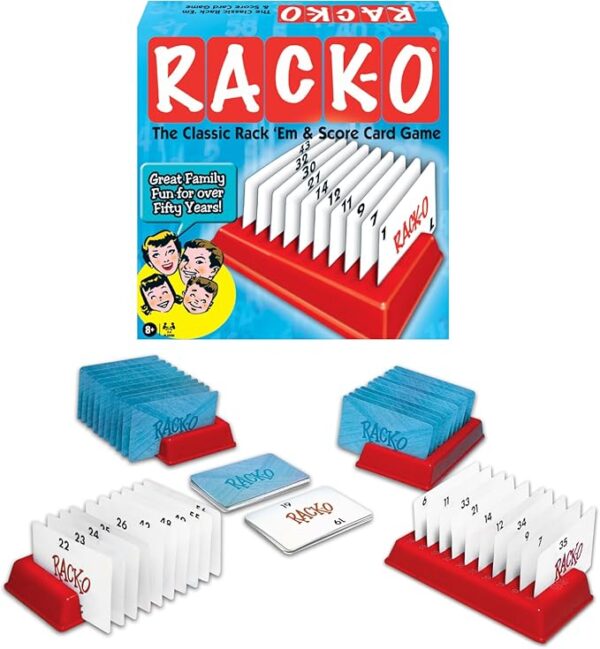Rack-O Retro Game by Winning Moves Games USA, Classic Tabletop Game Enjoyed by Families Since the 1950's! Ages 8+, 2-4 Players (6122) - Image 2