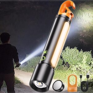 Rechargeable Flashlights High Lumens,Super Bright Led Flashlight,2000 Lumen Magnetic Flash Lights with 9 Modes,Waterproof,Powerful Handheld Flashlights for Home,Emergencies,Hiking,Camping Essentials