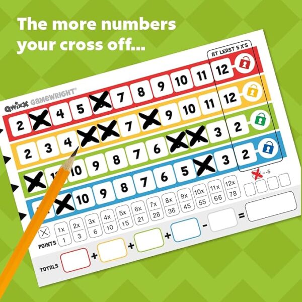 Qwixx: The frantic dice rolling game that everyone plays at once! For ages 8+, 2-5 players, from Gamewright - Image 6