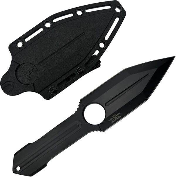 Hunting Survival Knife 9" Full Tang Fixed Blade Knives Camping Gear with Extra Set of FRN Sheath, MOLLE Clip Horizontal and Vertical Carry - TKF314 - Image 5