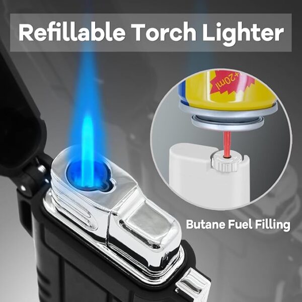 Luxgaze 2 Pack Waterproof Lighter Outdoor Electric Torch Lighters Flexible Neck Rechargeable Arc Lighters Butane Lighter Flameless Plasmafor Camping Hiking Adventure Survival Tactical Gear - Image 5