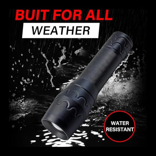 LED Magnetic Flashlights Single Mode Bright Handheld Flashlight with Adjustable Focus, Emergency Light for Camping, Power Outages, Indoor use, 2 Pack - Image 7