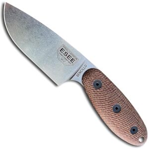 ESEE Sencillo Fixed Blade Survival Knife w/Brown Micarta Handle, and Kydex Sheath (A2 Steel)