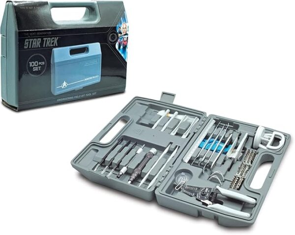 Star Trek: The Next Generation 100-Piece Engineering Field Kit Tool Set | Handy Gadgets Include Screwdrivers, Utility Knife, Wire Cutter, Metal Prybars, And More | Survival Tools, Camping Accessories - Image 2