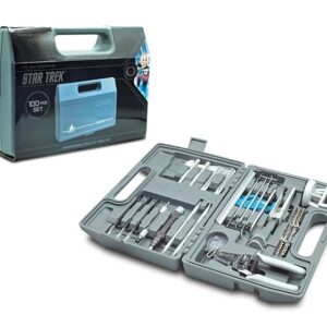 Star Trek: The Next Generation 100-Piece Engineering Field Kit Tool Set | Handy Gadgets Include Screwdrivers, Utility Knife, Wire Cutter, Metal Prybars, And More | Survival Tools, Camping Accessories