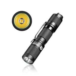 LUMINTOP Tool AA2.0 Nichia EDC Flashlight, High Color Redering Index Ra 93 219CT LED Flashlight 650 Lumens, 5 Modes with Mode Memory, Waterproof Torch for Working, Emergency