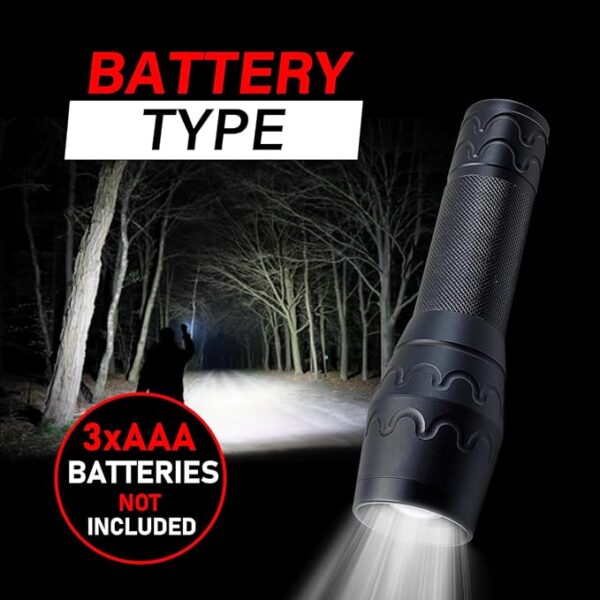 LED Magnetic Flashlights Single Mode Bright Handheld Flashlight with Adjustable Focus, Emergency Light for Camping, Power Outages, Indoor use, 2 Pack - Image 6