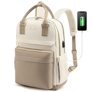 LOVEVOOK Laptop Backpack for Women 15.6 Inch Laptop Bag with USB Port, Fashion Waterproof Backpacks Teacher Nurse Stylish Travel Bags Vintage Daypacks Bookbag for College School Work