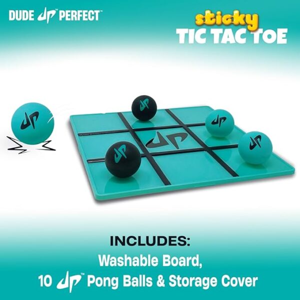 Dude Perfect Sticky Tic Tac Toe, Kids Tabletop Activity, for Family Game Night, for Gift and Parties, 2 Players, Ages 4+ - Image 5