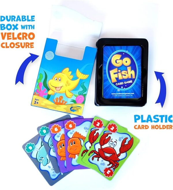 Continuum Games Go Fish Classic Card Game Fun for Children Age 3 and Up, Blue - Image 3