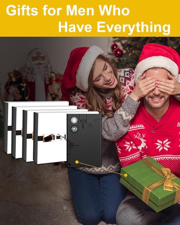Credit Card Multitool Stocking Stuffers Ideas Bulk 4 Pack: Gifts for Men Adults Christmas Dad Teens Boy Women Birthday Thanksgiving - 18 in 1 Multi-Tool Knife EDC Gadgets Survival Pocket Wallet Tools - Image 3