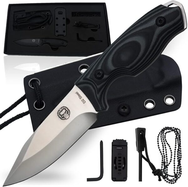 Chopping D2 Survival Knife and D2 Survival Neck Knife Giftset Bundle - Image 3