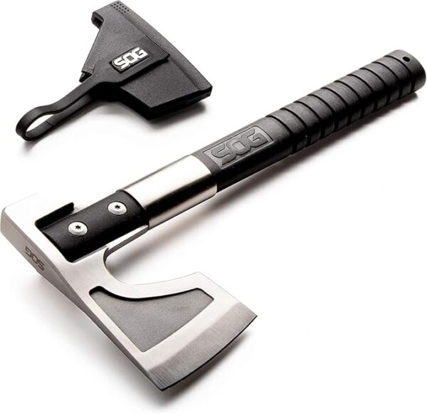 SOG Camp Axe- Compact Camping and Survival Hatchet/Hammer Tool with Sheath and 3.1 Inch Bushcraft Axe Edge (CH1001-CP) - Image 2