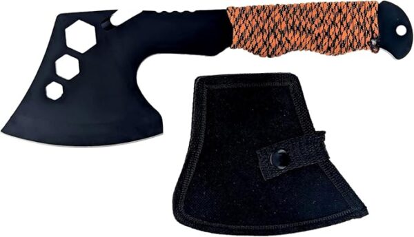 SE 4-Piece Survival Essentials Kit with 10.5-Inch Axe, 8-Inch Drop Point Knife, Magnesium Fire Starter, & 115dB Whistle - Hunting & Outdoor Gear - Image 4