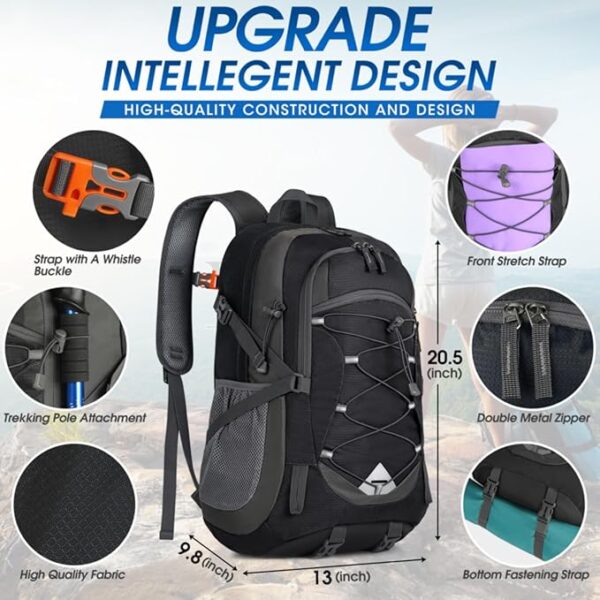 IGOLUMON Hiking Backpack 40L Packable Lightweight Camping Backpack Men Women Waterproof Hiking Daypack Outdoor Travel Daypack - Image 3