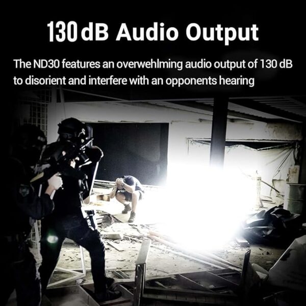 NEXTORCH ND30B Civilian Electronic Distraction Device, 11,000 Lumen Strobe Light & 130dB Audio Output in Rubber for Training, Home Security and Emergency Signaling - Image 6