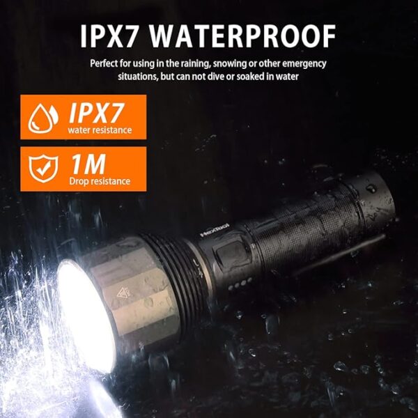 NEXTOOL Rechargeable Led Flashlight 2000 High Lumens, 5 Modes 5000mAh Battery Included Flashlights Torch, IPX7 Waterproof EDC Flashlight for Camping, Emergency, Power Outages, Hiking - Image 5