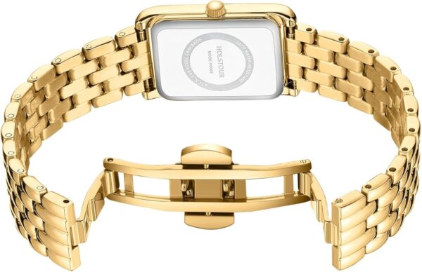 Watches for Women Vintage Bracelet Roman Dial Rectangular Case Gold Watch Waterproof with Tools - Image 5