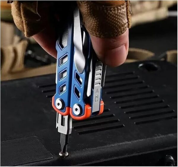 Multi Functional Stainless Steel Outdoor Emergency Knife Shear Combination Pointed Nose Camping Hiking Pliers(Blue) - Image 6