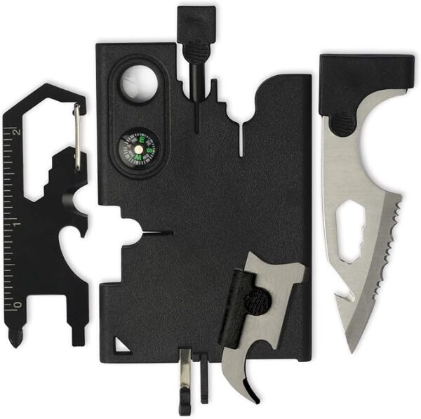 Multipurpose Survival Tool 19 in 1 Credit Card Multitool Gift For Men Dad Tactical Wallet Toolset Pocket Tool Set - Image 2
