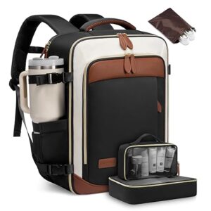 LOVEVOOK Travel Backpack for Women, 40L Carry On Backpack with 3 Packing Cubes,TSA Personal Item Travel Bag Airline Approved, Water Resistant Weekender Overnight Luggage Daypack, Fits 17 Inch Laptop