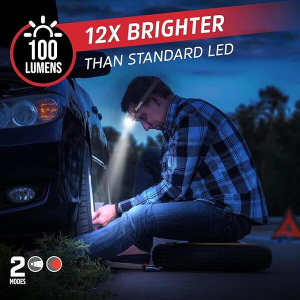 Energizer Universal Plus LED Headlamp, Lightweight Bright Headlamp for Outdoors, Camping and Emergency Light for Adults and Kids, includes Batteries, Pack of 2 - Image 4