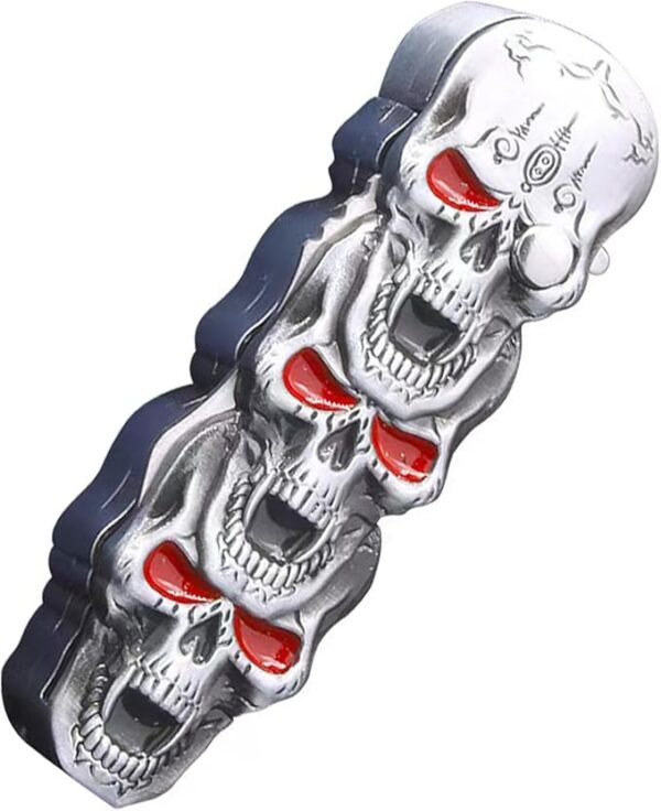 Butane Torch Lighter,Metal Multi-Function Lighter,Windproof Lighter,Eagle Skull Cool Design,Refillable Adjustable,Outdoor Survival Tool,Gifts for Men(No Gas) (Skull) - Image 2