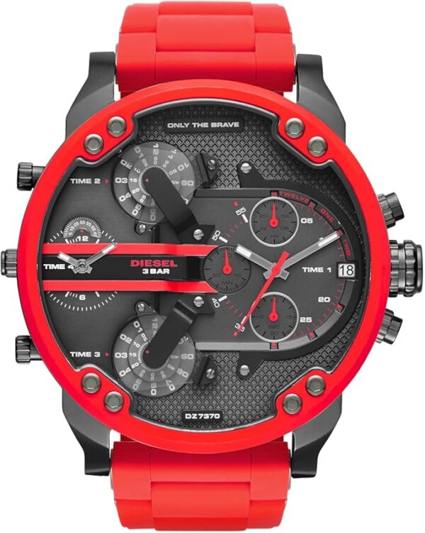 Diesel Mr. Daddy 2.0 Men's Watch with Oversized Chronograph Watch Dial and Stainless Steel, Silicone or Leather Band - Image 2