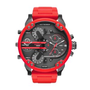 Diesel Mr. Daddy 2.0 Men's Watch with Oversized Chronograph Watch Dial and Stainless Steel, Silicone or Leather Band