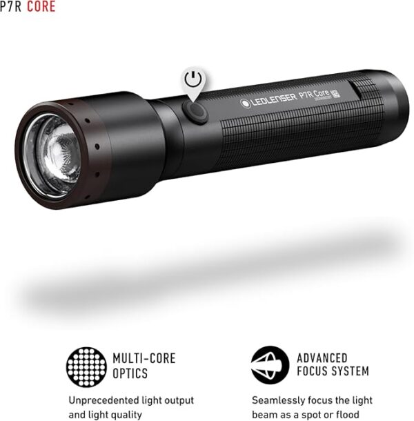 Ledlenser, P7R Core Rechargeable Flashlight, High Power LED, 1400 Lumens, Waterproof Light for Home, Camping, Tactical and Emergency Use - Image 4