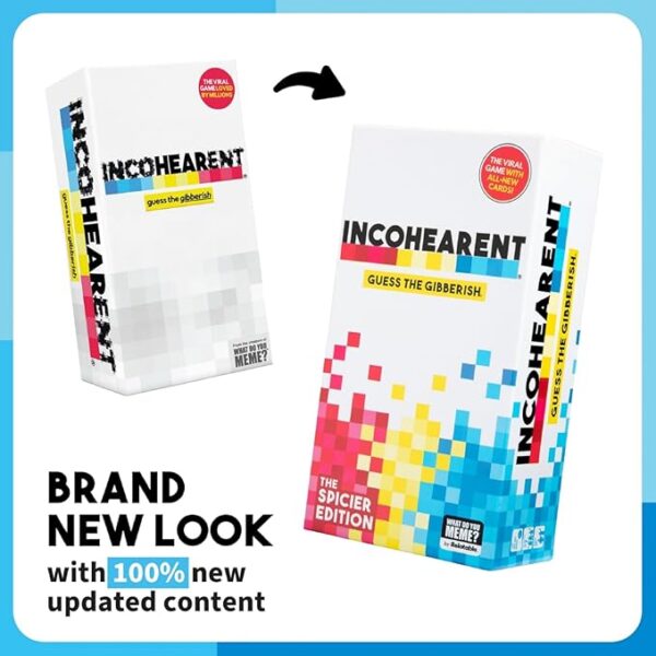 Incohearent, The Guess the Gibberish Party Game by Relatable, A Funny Card Game for Adults, Great for Bachelorette Party Games or Game Night Games, Includes 400 Cards, Instructions, and 1 Sand Timer - Image 3