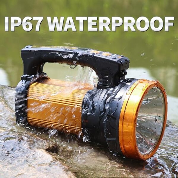 1800LM Rechargeable Spotlight 13600mAh Spotlight Flashlight 80H Long Lasting IP67 Waterproof 3 Modes Spot Light for Outdoor Camping Home Emergency - Image 6