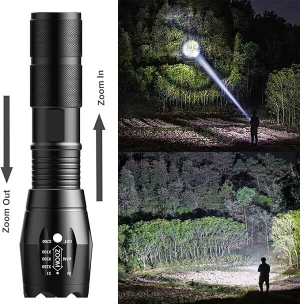 10 Pack LED Flashlight, Bright Powerful Flash Light with 5 Lighting Modes, Small Zoomable Tactical Flashlights High Lumens, Waterproof EDC Flashlights for Home, Camping, Emergency - Image 3