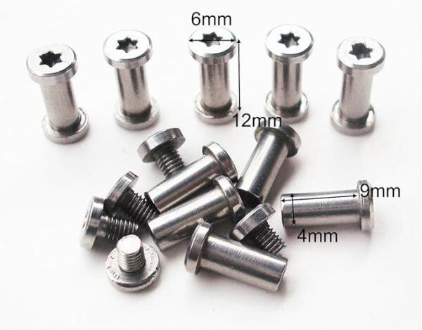 EDC Pocket Knives Handle Pivot Pin Screw, Survival Knife Rivets Folding Knife Shaft Fasteners Rivets Revision Bolts,Pack of 10 sets - Image 4