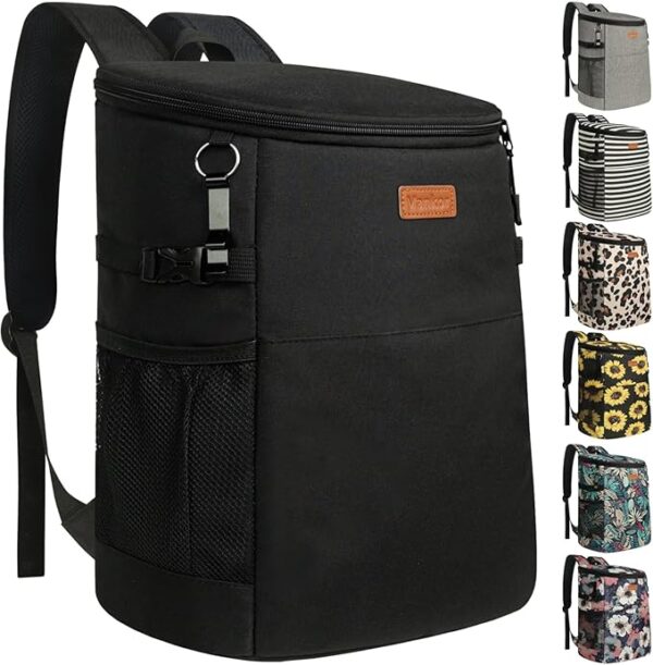 Camping Cooler Backpack 30 Cans, Soft Backpack Coolers Insulated Leak Proof Travel Cooler Bag Waterproof Lunch Picnic Beach Work Trip Thermal Bag Drink Beverage Beer Bag Cooler - Image 2