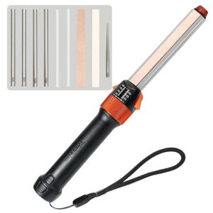 SHARPAL 210N TRANSFOROD 11-In-1 Adjustable Angle Knife Sharpener with Monocrystalline Diamond & Ceramic Rods, Tapered Rod & Leather Strops, Portable Knife Sharpening Tool Kit for Hunting & Outdoors