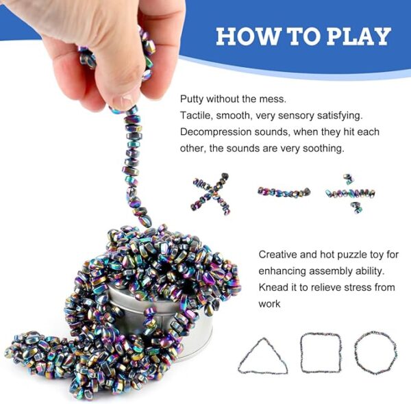 550pcs Ferrite Putty, Fidget Toys, Fidget Toys Adults, Desk Fidgets Toys for Office Stress/Anxiety Relief ,Adults Gifts - Image 4